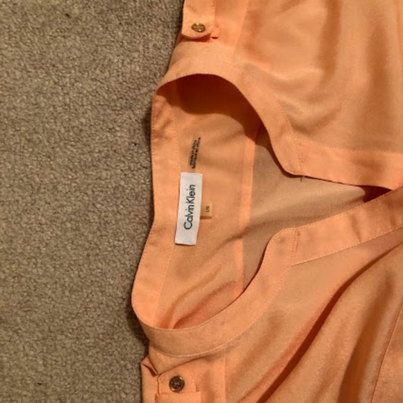 Calvin Klein Peach Blouse - Picture 7 of 8